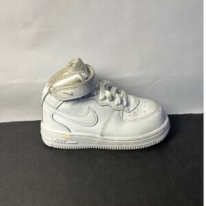 Toddler Nike Air Force 1 Mid TD 'Triple White' Size 7c